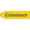  Pfeilwegweiser Verkehrszeichen 419-10 Pfeilwegweiser auf sonst. Straßen m. gering. Verkehrsbedeutung, linksweis., 250x1000 mm, Alu 2 mm, RA1 12360222