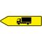  Pfeilwegweiser Verkehrszeichen 421-10 Pfeilwegweiser f. KFZ m. einer zul. Gesamtmasse über 3,5t, linksweis., 350x1250 mm, Alu 2 mm, RA2 12360038