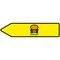 Pfeilwegweiser Verkehrszeichen 421-12 Pfeilwegweiser f. Fahrzeuge m. wassergefährd. Ladung, linksweis. 350x1250 mm, Alu 2 mm, RA2 12360221