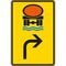  Richtzeichen Verkehrszeichen 442-22 Vorwegweiser f. Fahrzeuge m. wassergefährdender Ladung, rechtsweisend 630x420 mm, Alu 2 mm, RA2 12358977