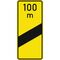  Richtzeichen Verkehrszeichen 450-53 Ankündigungsbake gelb-schwarz einstreifig 1500x650mm, Alu 3mm, RA3 12358823