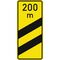  Richtzeichen Verkehrszeichen 450-54 Ankündigungsbake gelb-schwarz zweistreifig 1500x650mm, Alu 3mm, RA3 12359117
