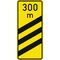  Richtzeichen Verkehrszeichen 450-55 Ankündigungsbake gelb-schwarz dreistreifig 1500x650mm, Alu 3mm, RA3 12359846
