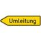  Richtzeichen ADCO Verkehrszeichen 454-10 Pfeilwegweiser Umleitung linksw. 350x1250mm, Alu 2mm, RA2 12355902