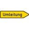  Verkehrsschilder und Straßenschilder ADCO Verkehrszeichen 454-20 Pfeilwegweiser Umleitung rechtsw.  350x1250mm, Alu 2mm, RA2 12355884