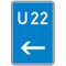  Richtzeichen Verkehrszeichen 460-11 Bedarfsumleitung, hier links 630x420mm, Alu 2mm, RA2 12359834