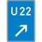  Richtzeichen Verkehrszeichen 460-22 Bedarfsumleitung, rechts einordnen 630x420mm, Alu 3mm, RA2 12358806