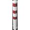  Absperrpfosten Ø 89 mm bis Ø 273 mm Schake Stahlrohrpoller Ø 152 x 3,2, 1200mm, zum Einbetonieren, weiß/rot 12450582