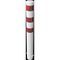  Absperrpfosten Ø 89 mm bis Ø 273 mm Schake Stahlrohrpoller Ø 152 x 3,2, 1500mm, zum Einbetonieren, weiß/rot 12450591