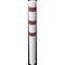  Absperrpfosten Ø 89 mm bis Ø 273 mm Schake Stahlrohrpoller Ø 193 x 3,6, 2000mm, zum Einbetonieren, weiß/rot 12450584
