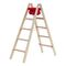  Stufen- und Plattformleitern Hymer Holz-Stufenstehleiter, beidseitig begehbar, 2x4 Stufen, Länge 1,24 m 12378641