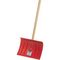  IDEAL-Schneeräumer, Stahlblech, rot pulverbeschichtet, Verstärkungsrippen IDEAL-Schneeräumer 350x500, Stahlblech, rot pulverbeschichtet, Verstärkungsrippen, mit Schutzkante, Klemmfix 12380049