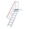  Stationäre Treppen, Überstiege und Podesttreppen Hymer Ortsfeste Treppe mit Plattform , Treppenneigung 60°, Stufenbreite 600 mm, 5 Stufen, Standhöhe 1,25 m 12379143
