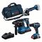  3-tlg. Set Bosch Combo Kit 3-tlg. 18V: GSR 18V-55/GWS 18V-7/GBH 18V-22, 2x Akku, Schnellladegerät 12466148