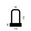  Bügelbreite 9 cm PLEXUS Bügelleiste BK121509E 12mm, s=15cm, b=9cm, Typ"B" h=17cm, lü=46cm, Boxbreite=11,5cm Boxhöhe=36mm, L=125cm  PVC-Deck 12445737