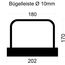  PYRAPLEX Bügelleiste Bügelbreite 18 cm PYRAPLEX Bügelleiste BKV102018E 10mm, s=20cm, b=18cm, Typ"B" h=17cm, lü=39cm, Boxbreite=20,2cm Boxhöhe=36mm, L=125cm  PVC-Dec 12445766