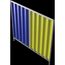  Trapezzäune Schake Mobilzaun Trapez, Blechbeschichtung: blau / gelb, Höhe: 2,0 m 12450328