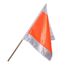  WEMAS Zubehör Warnfahne weiß/orange/weiß 50 x 50 cm - reflektierend mit Holzstab 12451667