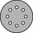  KLINGSPOR Klett-Schleifscheibe PS 22 K PS 22 K Scheiben kletthaftend 125 mm Korn 80 Lochform S5 12459345