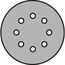  KLINGSPOR Klett-Schleifscheibe PS 22 K PS 22 K Scheiben kletthaftend 125 mm Korn 80 Lochform S5 12459345