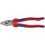  Kraft-Kombizangen KNIPEX 02 02 225 T Kraft-Kombizange mit Mehrkomponenten-Hüllen, mit integrierter Befestigungsöse zum Anbringen einer Absturzsicherung schwarz atramentiert 225 mm 12381035