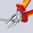 Kombizangen KNIPEX 03 06 160 Kombizange isoliert mit Mehrkomponenten-Hüllen, VDE-geprüft verchromt 160 mm 12380250