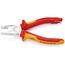  Kombizangen Kombizangen KNIPEX 03 06 180 T Kombizange isoliert mit Mehrkomponenten-Hüllen, VDE-geprüft; mit integrierter isolierter Befestigungsöse zum Anbringen einer Absturzsicherung verchromt 180 mm 12381020