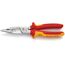  Abisolierwerkzeug KNIPEX 13 86 200 Elektro-Installationszange isoliert mit Mehrkomponenten-Hüllen, VDE-geprüft verchromt 200 mm 12380242