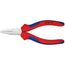  Flachzangen KNIPEX 20 05 140 Flachzange mit Mehrkomponenten-Hüllen verchromt 140 mm 12380814