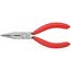  Flachrundzangen mit Schneide (Radiozangen) KNIPEX 25 01 140 Flachrundzange mit Schneide (Radiozange) mit Kunststoff überzogen schwarz atramentiert 140 mm 12380844