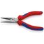  Flachrundzangen mit Schneide (Radiozangen) KNIPEX 25 02 160 Flachrundzange mit Schneide (Radiozange) mit Mehrkomponenten-Hüllen schwarz atramentiert 160 mm 12380841