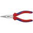  Flachrundzangen mit Schneide (Radiozangen) KNIPEX 25 02 160 Flachrundzange mit Schneide (Radiozange) mit Mehrkomponenten-Hüllen schwarz atramentiert 160 mm 12380841