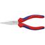  Flachrundzangen mit Schneide (Radiozangen) KNIPEX 25 05 160 Flachrundzange mit Schneide (Radiozange) mit Mehrkomponenten-Hüllen verchromt 160 mm 12380846