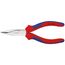  Flachrundzangen mit Schneide (Radiozangen) KNIPEX 25 25 160 Flachrundzange mit Schneide (Radiozange) mit Mehrkomponenten-Hüllen verchromt 160 mm 12380839