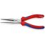  Flachrundzangen mit Schneide (Storchschnabelzangen) KNIPEX 26 12 200 T Flachrundzange mit Schneide (Storchschnabelzange) mit Mehrkomponenten-Hüllen, mit integrierter Befestigungsöse zum Anbringen einer Absturzsicherung schwarz atramentiert 200 mm 12380827