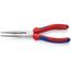  Flachrundzangen mit Schneide (Storchschnabelzangen) KNIPEX 26 15 200 T Flachrundzange mit Schneide (Storchschnabelzange) mit Mehrkomponenten-Hüllen, mit integrierter Befestigungsöse zum Anbringen einer Absturzsicherung verchromt 200 mm 12380823