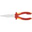  Flachrundzangen mit Schneide (Storchschnabelzangen) KNIPEX 26 16 200 T Flachrundzange mit Schneide (Storchschnabelzange) isoliert mit Mehrkomponenten-Hüllen, VDE-geprüft; mit integrierter isolierter Befestigungsöse zum Anbringen einer Absturzsicherung verchromt 200 mm 12380830