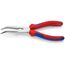 Greifzangen KNIPEX 26 25 200 T Flachrundzange mit Schneide (Storchschnabelzange) mit Mehrkomponenten-Hüllen, mit integrierter Befestigungsöse zum Anbringen einer Absturzsicherung verchromt 200 mm 12380246