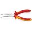  Flachrundzangen mit Schneide (Storchschnabelzangen) KNIPEX 26 26 200 T Flachrundzange mit Schneide (Storchschnabelzange) mit Mehrkomponenten-Hüllen, mit integrierter Befestigungsöse zum Anbringen einer Absturzsicherung verchromt 200 mm 12380836