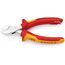  KNIPEX X-Cut® Kompakt-Seitenschneider hochübersetzt KNIPEX 73 06 160 T X-Cut® Kompakt-Seitenschneider isoliert mit Mehrkomponenten-Hüllen, VDE-geprüft; mit integrierter isolierter Befestigungsöse zum Anbringen einer Absturzsicherung verchromt 160 mm 12380542