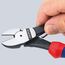  Schneidende Zangen KNIPEX 74 12 180 Kraft-Seitenschneider mit Mehrkomponenten-Hüllen schwarz atramentiert 180 mm 12380303