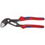  KNIPEX Cobra® Hightech-Wasserpumpenzangen KNIPEX 87 02 180 Cobra® Hightech-Wasserpumpenzange mit Mehrkomponenten-Hüllen grau atramentiert 180 mm 12381214