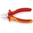  Schneidende Zangen KNIPEX 70 06 140 Seitenschneider isoliert mit Mehrkomponenten-Hüllen, VDE-geprüft verchromt 140 mm 12380297