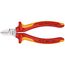  Schneidende Zangen KNIPEX 70 06 140 Seitenschneider isoliert mit Mehrkomponenten-Hüllen, VDE-geprüft verchromt 140 mm 12380297