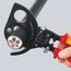  Kabelschneider (Ratschenprinzip) KNIPEX 95 36 250 Kabelschneider (Ratschenprinzip) isoliert mit Mehrkomponenten-Hüllen, VDE-geprüft schwarz lackiert 250 mm 12381284