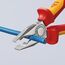  Kombizangen Kombizangen KNIPEX 03 06 180 T Kombizange isoliert mit Mehrkomponenten-Hüllen, VDE-geprüft; mit integrierter isolierter Befestigungsöse zum Anbringen einer Absturzsicherung verchromt 180 mm 12381020