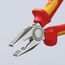  Kombizangen Kombizangen KNIPEX 03 06 180 T Kombizange isoliert mit Mehrkomponenten-Hüllen, VDE-geprüft; mit integrierter isolierter Befestigungsöse zum Anbringen einer Absturzsicherung verchromt 180 mm 12381020