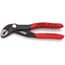  KNIPEX Cobra® Hightech-Wasserpumpenzangen KNIPEX 87 01 125 Cobra® Hightech-Wasserpumpenzange mit rutschhemmendem Kunststoff überzogen grau atramentiert 125 mm 12380279