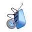  Schubkarren müba-Schubkarre Fagro F85, blau lackierte Mulde (85L) mit ganzer Drahteinlage 12444252
