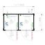  Sanitärboxen Containex 8' DUO-WC-BOX inkl. 2x 5l-Untertischspeicher - blau 1238807